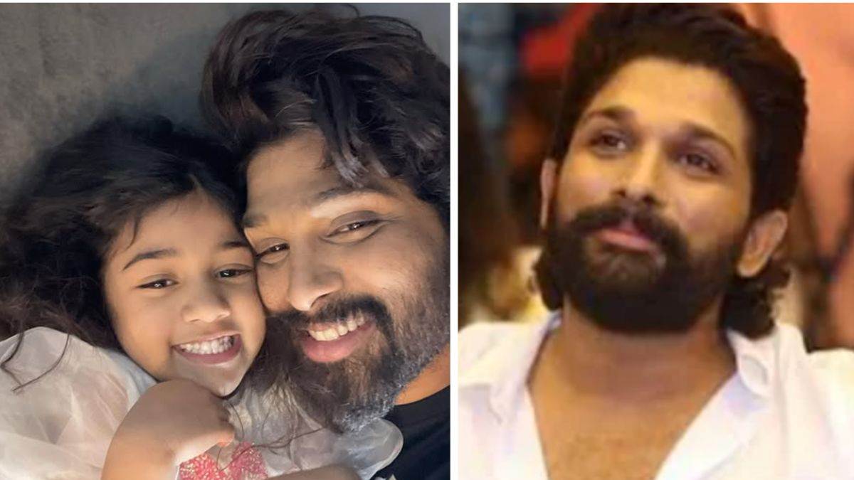 pushpa 2 actor allu arjun get emotional says because of beard i have not kissed my daughter for four years