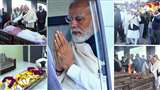 PM Narendra Modi Pays Respect Mother Heeraben Modi