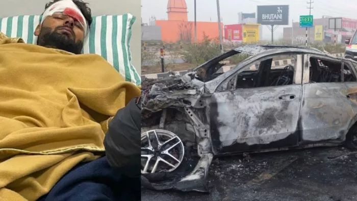 Indian Cricketer Rishabh Pant Car Accident (Photo- Design)