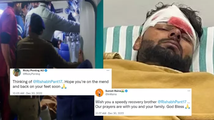 Rishabh Pant Car Accident Near Haridwar cricketers praying for quick recover (Photo Design)