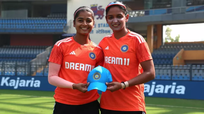 श्रेयंका पाटिल ने वनडे में किया डेब्यू। फोटो- BCCI