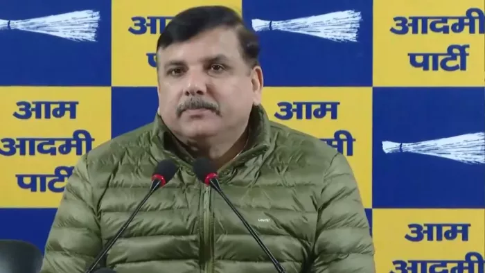 आम आदमी पार्टी (आप) के नेता और राज्यसभा सांसद संजय सिंह। फोटो सौ.- आप