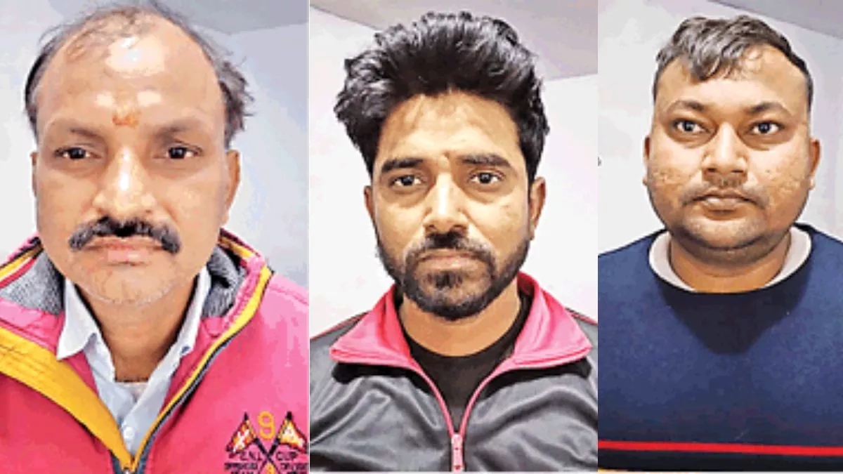 Agra News: गिरफ्तार आरोपित मनोज, दिग्विजय और रामसिंह l स्रोत पुलिस
