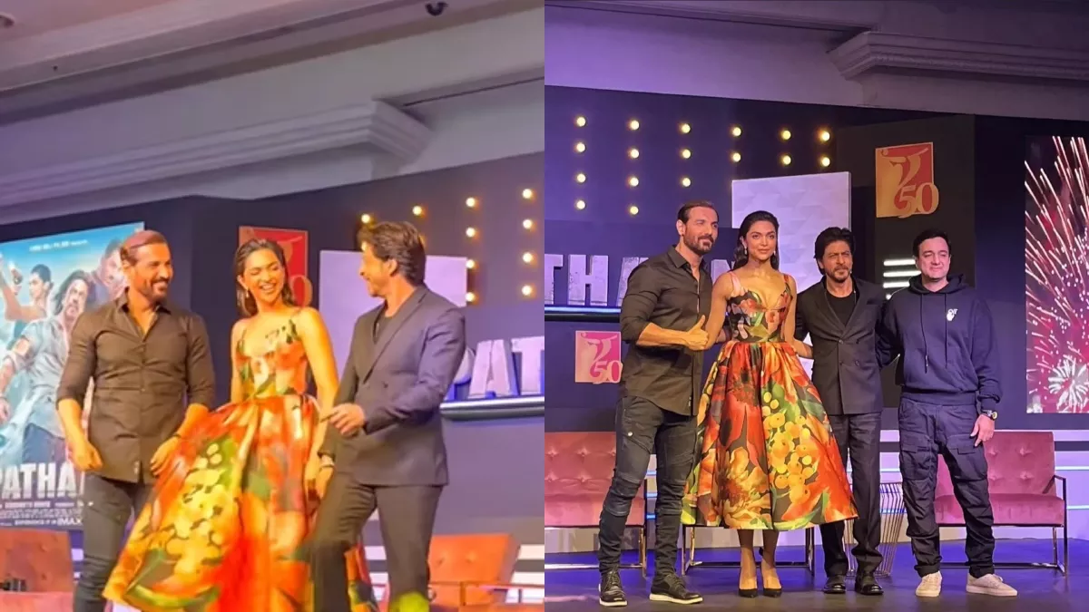 Shah Rukh Khan, Deepika Padukone, john abraham, Pathan song, press conference, Shah Rukh Khan and Deepika