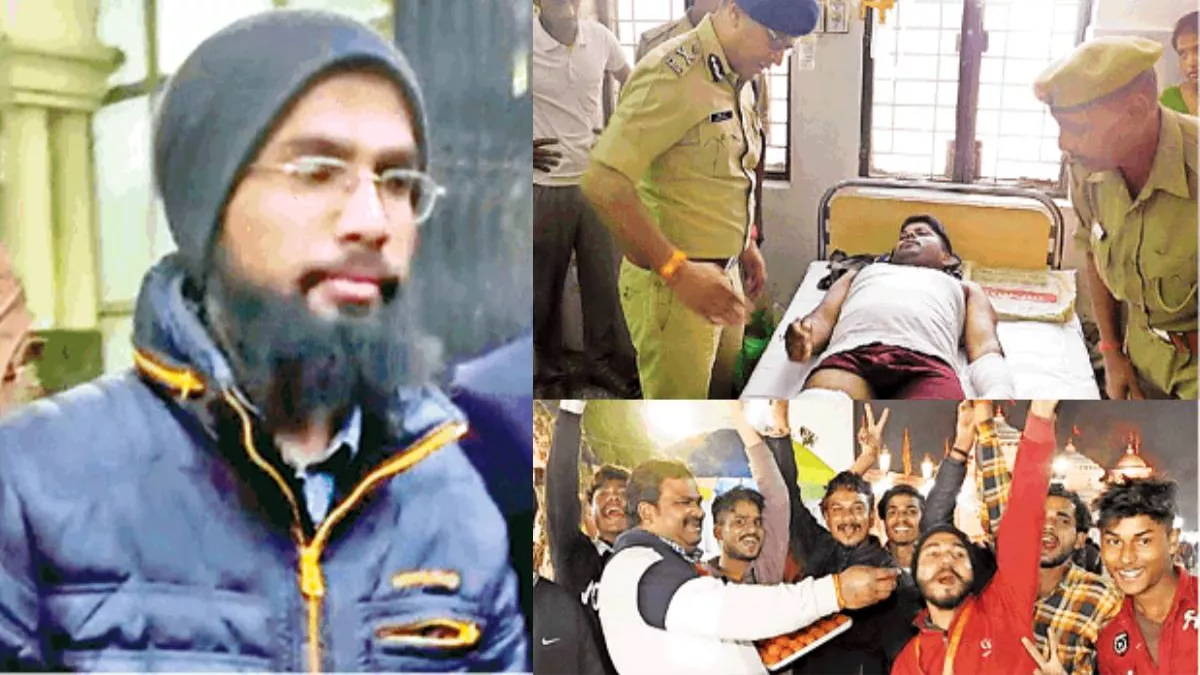 मुर्तुजा को फांसी की सजा की खबर के बाद खुशी मनाते लोग। जागरण