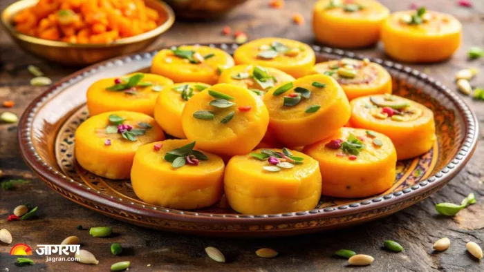 वसंत पंचमी पर मां सरस्वती को लगाएं केसर पेड़ा का भोग (Image Source: AI-generated, Freepik)