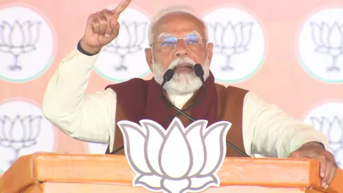 दिल्ली के द्वारका में पीएम नरेंद्र मोदी की रैली।