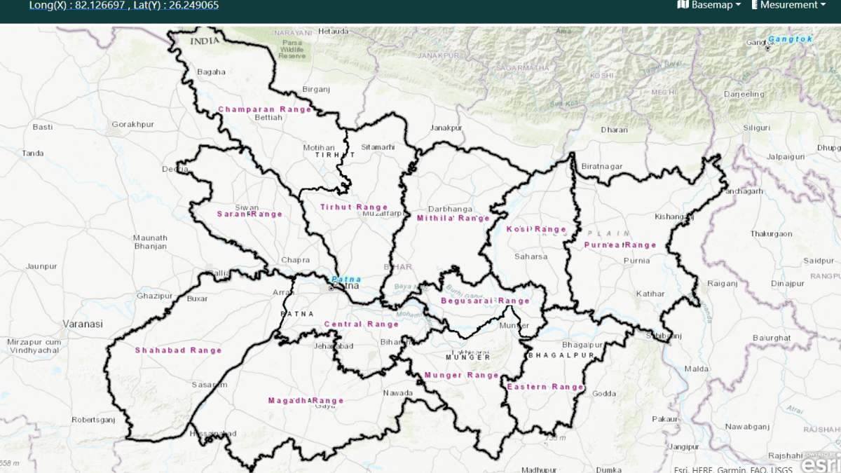 Bihar Digital GIS Map डिजिटल नक्शे पर देखिए बिहार के वार्ड और गांव, एक क्लिक पर थानाअस्पताल