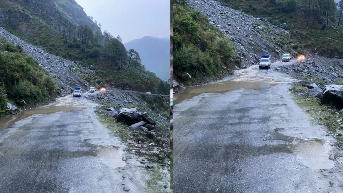 उत्तरकाशी में भारी बारिश के बाद बादल छाए, भूस्खलन के चलते छह घंटे अवरुद्ध रहा गंगोत्री राष्ट्रीय राजमार्ग