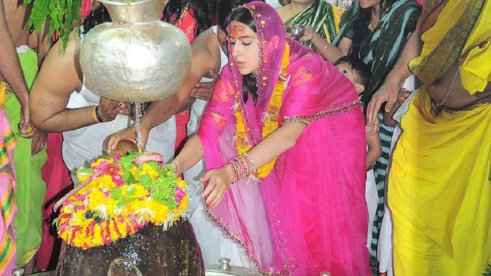 Mahakal Temple, Ujjain, Sara Ali Khan Photo Credit ANI