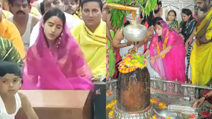 Sara Ali Khan Offers Prayers at Mahakaleshwar Temple in Madhya Pradesh for Success of Zara Hatke Zara Bachke/ANI