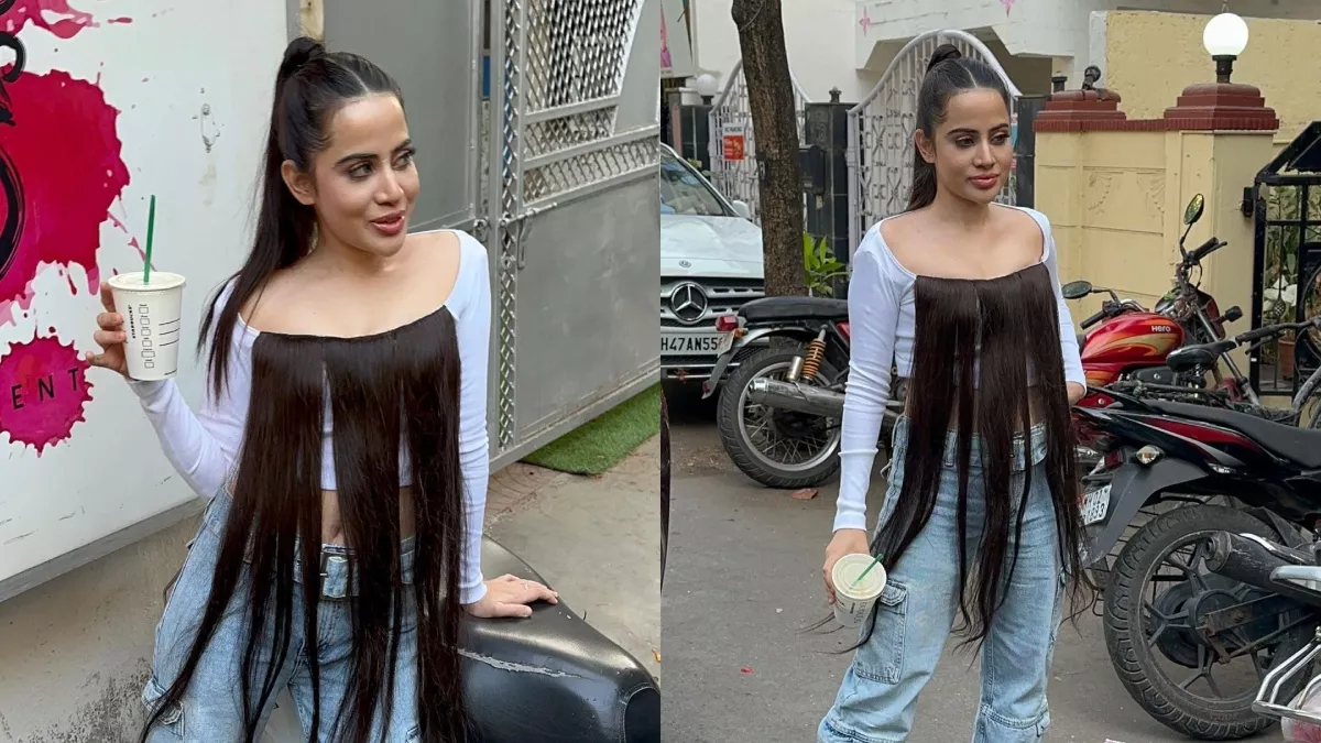 Urfi Javed: मुंबई की सड़कों पर बालों वाला टॉप पहनकर निकली उर्फी जावेद, यूजर बोले- अपने बाल काटकर बनाया है क्या