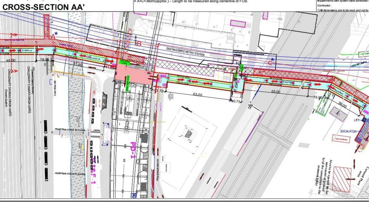 ncr new delhi skywalk to connect kaushambi bus stand to anand vihar railway station