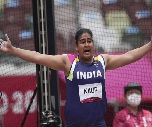 भारतीय डिक्स थ्रो खिलाड़ी कमलप्रीत कौर- फोटो ट्विटर पेज