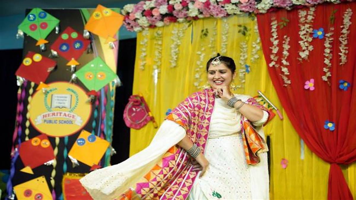 teej festival celebrated in heritage public school