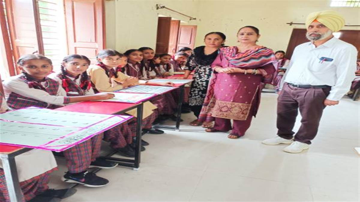 students presented models during maths fair