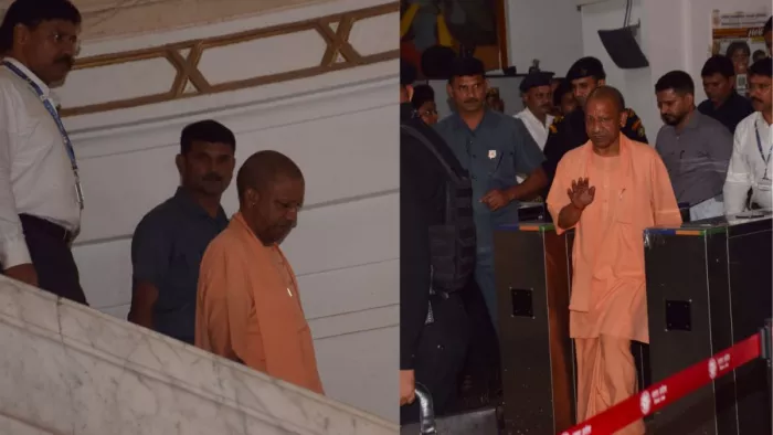 विधानसभा में जलभराव से दूसरे रास्ते से निकले मुख्यमंत्री योगी