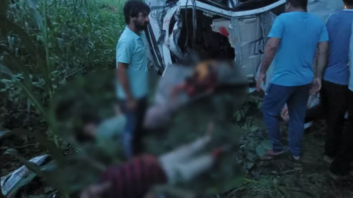 पेड़ से टकराई कार, दो सगे भाइयों समेत चार की मौत, एक गंभीर।