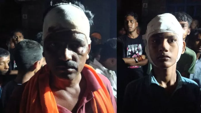 राजेपुर के मीनापुर में पत्थरबाजी की घटना में जख्मी लोग। जागरण
