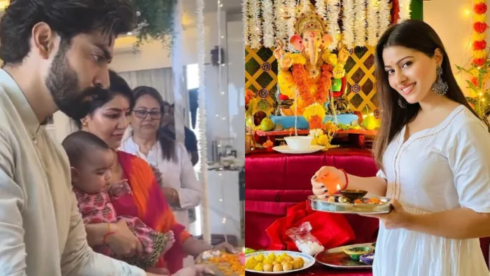 ganesh chaturthi 2022 rahul vaidya to kamya panjabi and raqesh bapat these tv welcome ganpati. Photo Credit/Instagram