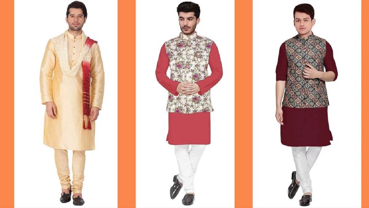 New Trends Collar Neck Kurta Pajama Online Shopping | Andaaz Fashion