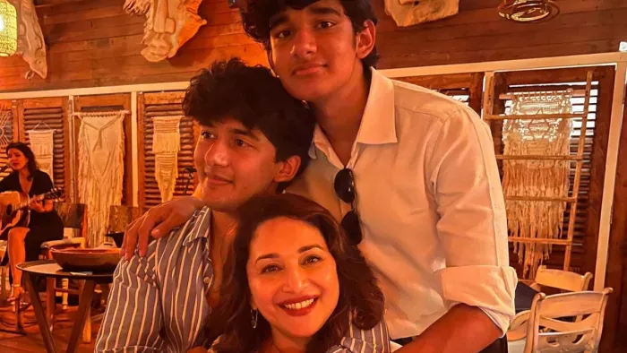 Madhuri Dixit Sons Ryan and Arin Photo Credit Instagram
