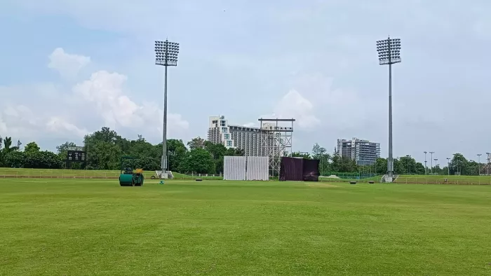 शहीद विजय सिंह पथिक स्पोर्ट्स कॉम्प्लेक्स स्थित क्रिकेट मैदान।