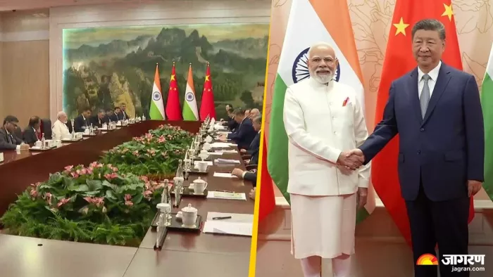 थोड़ी देर में पीएम मोदी और चिनफिंग की मुलाकात। (फोटो- एएनआई)