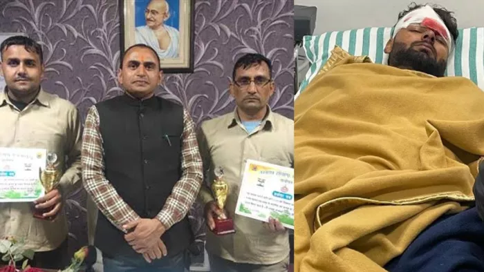 ऋषभ पंत की जान बचाने वाले बस ड्राइवर और कंडक्टर (Photo-Twitter)