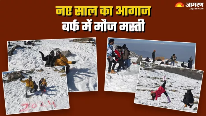 नए साल के आगाज से पहले Gulmarg में मस्ती करते दिखे पर्यटक।