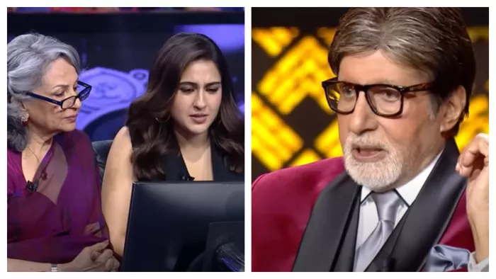 Sharmila Tagore and Sara Ali Khan in KBC 15