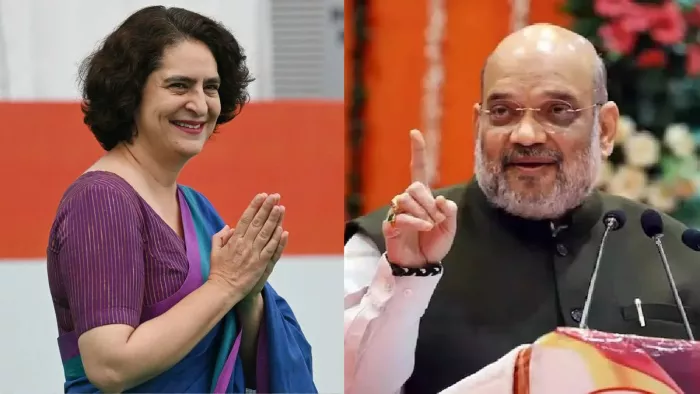 कांग्रेस सांसद प्रियंका गांधी ने अमित शाह का आभार जताया है।(फोटो सोर्स: एएनआई)