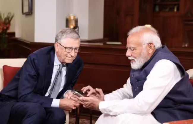 PM Modi meets Bill Gates