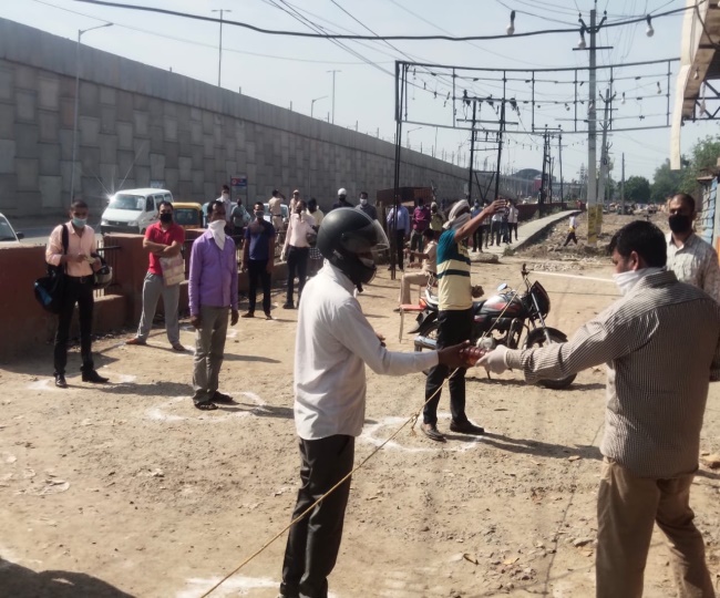 Faridabad Wine Shop News 40 दिन बाद शराब के ठेके खुलते ही दुकान के