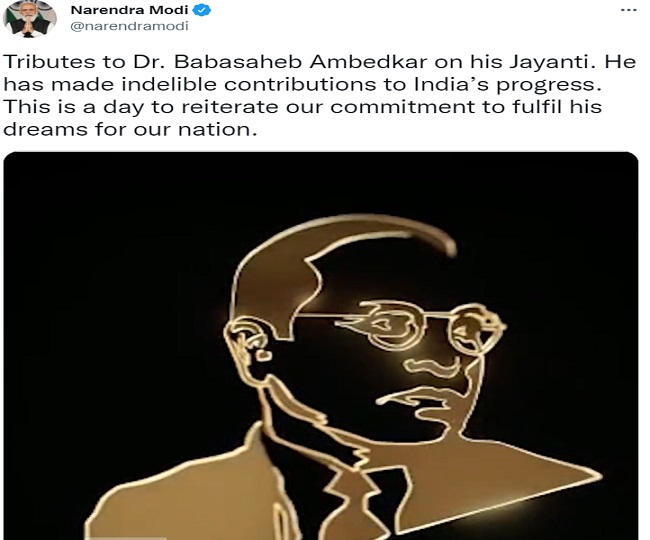 पीएम मोदी ने दी बाबा साहब को श्रद्धांजलि