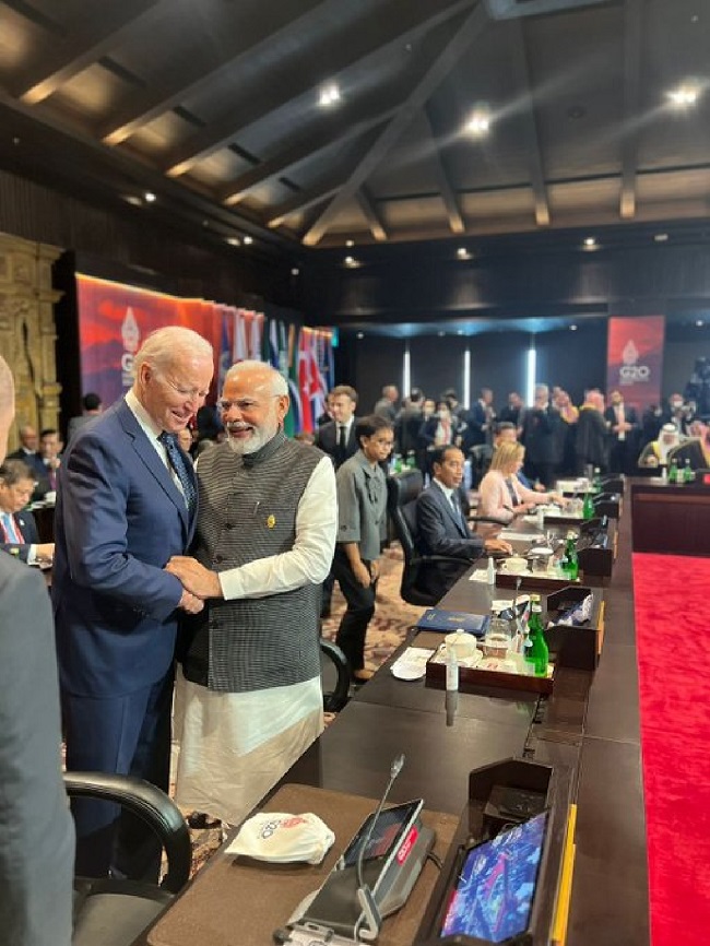 Joe Biden से मिले पीएम मोदी