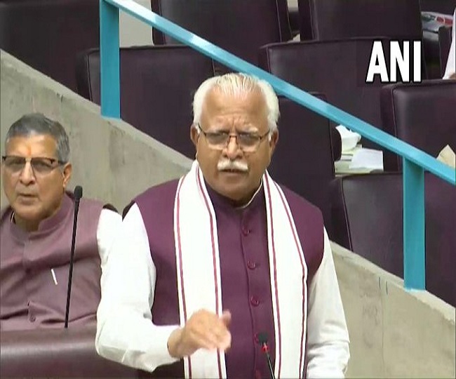बजट सत्र के दौरान CM मनोहर लाल खट्टर ने कहा