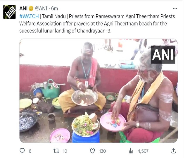 Chandrayaan-3 LIVE: पुजारियों ने अग्नि तीर्थम समुद्र तट पर की प्रार्थना