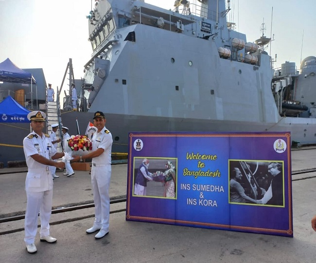 भारतीय नौसेना-बांग्लादेशी नौसेना के बीच शुरु हुआ अभ्यास