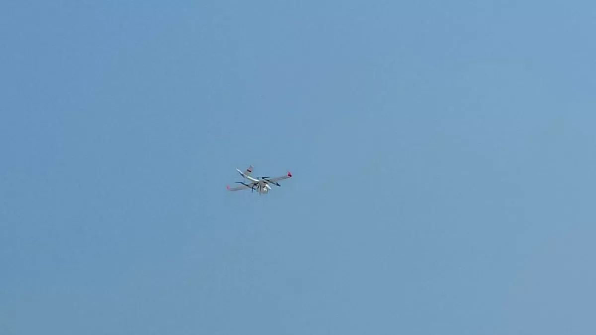 पांच किलो सामना लेकर 120 किलोमीटर की रफ्तार से उड़ने वाला ड्रोन