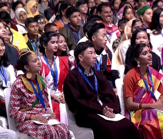 PM Modi pariksha pe charcha 2023 interaction with students Talkatora Stadium Delhi