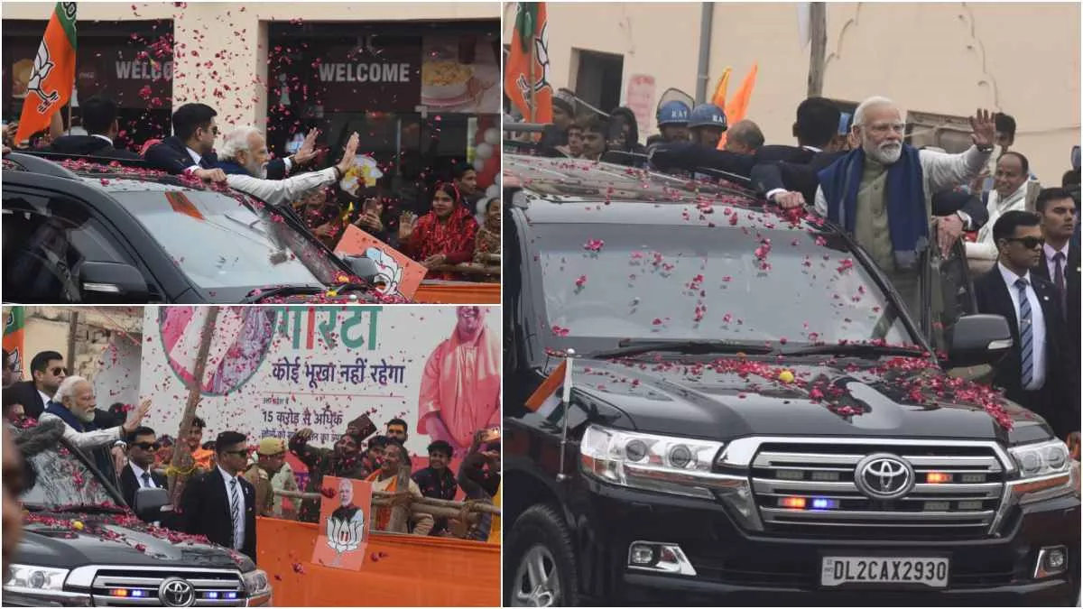 PM Modi Road Show Photos