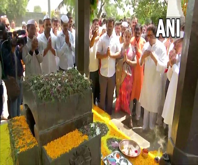 Raj Thakrey Rally: संभाजी महाराज स्मारक पहुंचे राज ठाकरे