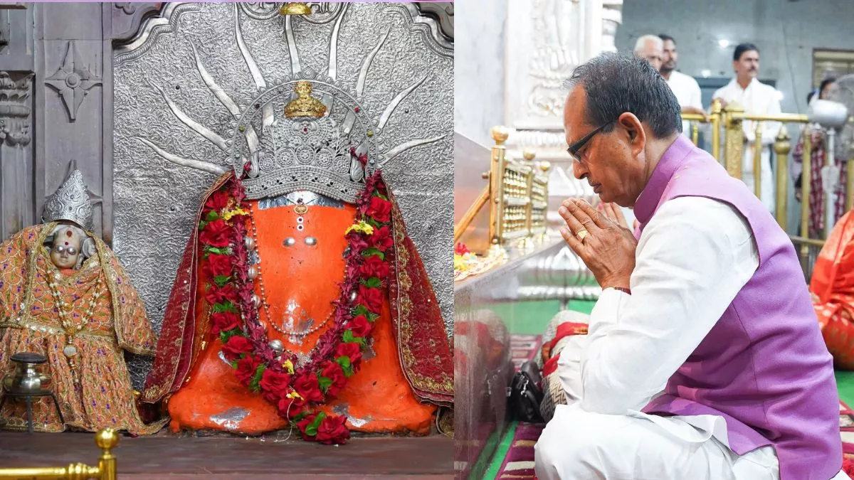पूर्व सीएम ने सलकनपुर मंदिर में किए माता के दर्शन