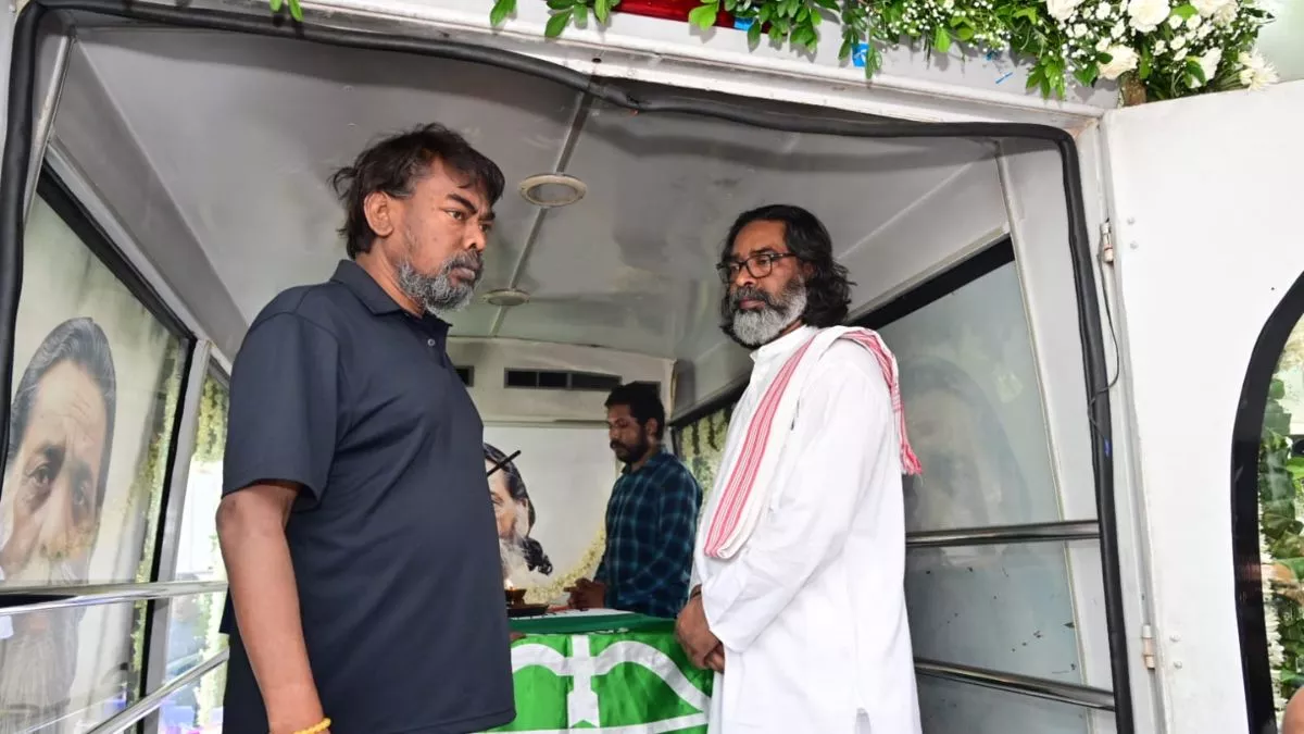 Shibu Soren Death Live Update: काफिला कोकर, बूटी मोड़ होते हुए नेमरा पहुंचेगा