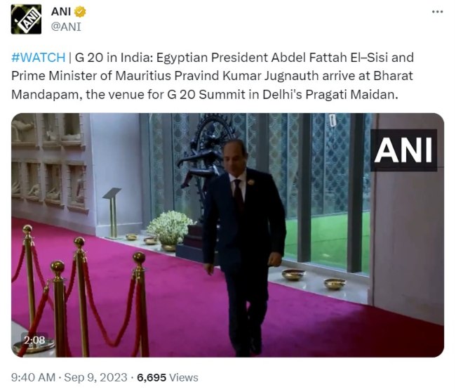 G20 Summit 2023: मिस्र के राष्ट्रपति और मॉरीशस के PM पहुंचे भारत मंडपम