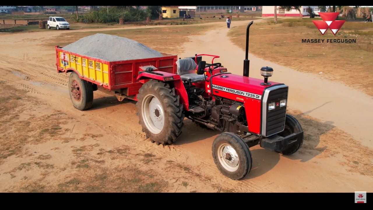 मैसी फ़र्ग्यूसन 7235 DI + ईंट ढुलाई | दमदार ट्रैक्टर - 35 hp रेंज में ढुलाई का राजा | ग्राहक का अनुभव