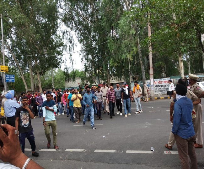 Youth Congress demonstration in Jalandhar