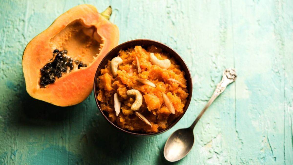 papaya halwa recipe in hindi indian sweet dish for dessert papite ka halwa kaise banaen