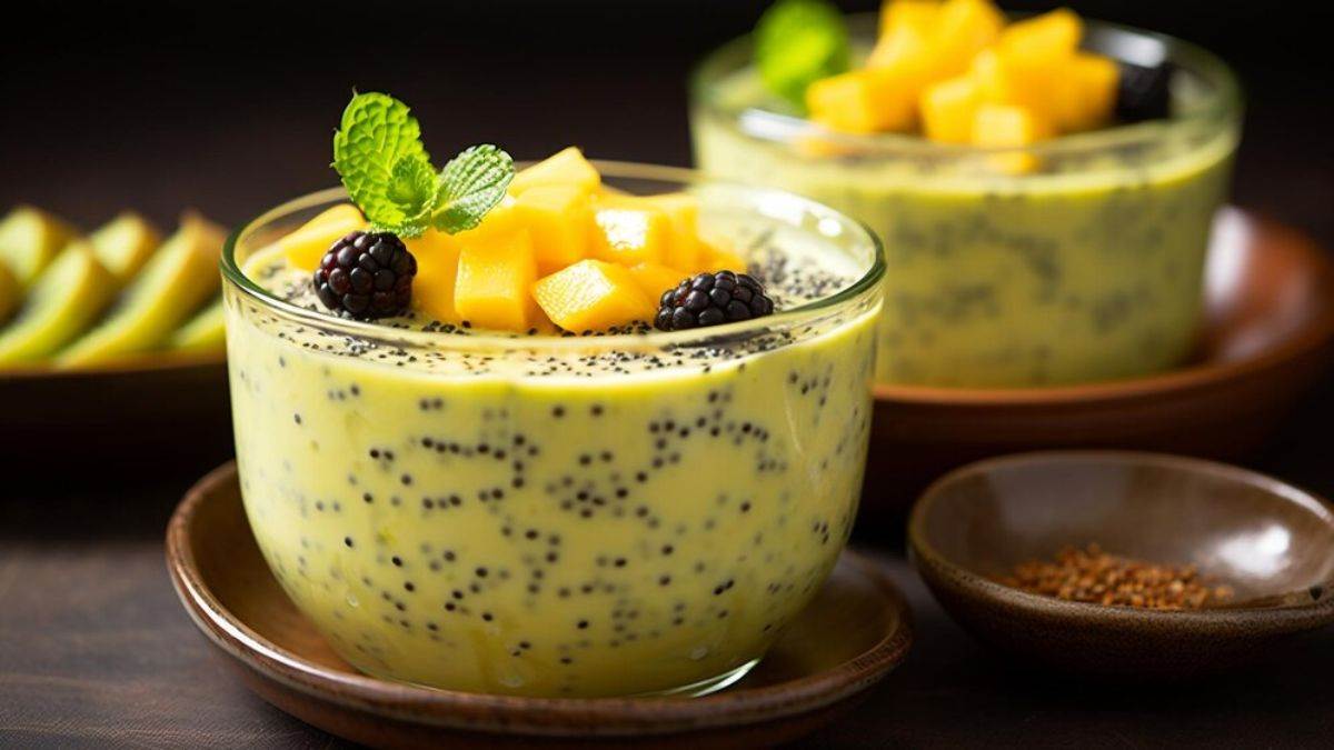 mango chia pudding to make in breakfast